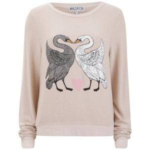 Wildfox Women's Kissing Swans Sweater